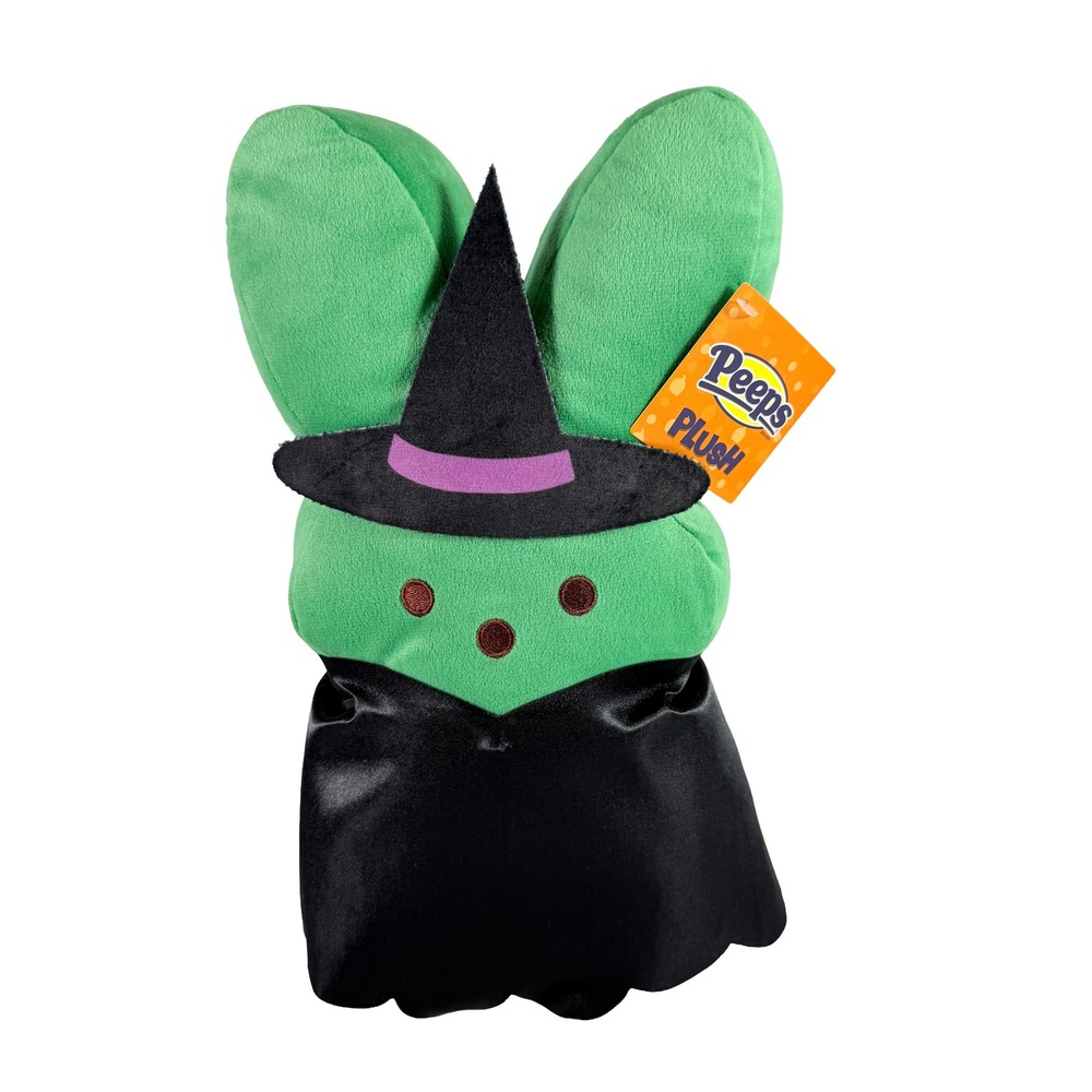 Peeps Halloween Witch Bunny Plush Green Soft Stuffed Animal Dan Dee NWT 12"